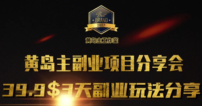 黄岛主副业分享会1期：3天3个副业玩法，速度上车-中创项目网