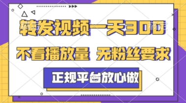 转发视频一天3张+，正规平台放心做，不看播放量，不看粉丝量，一个任务几分钟完成【揭秘】-中创项目网