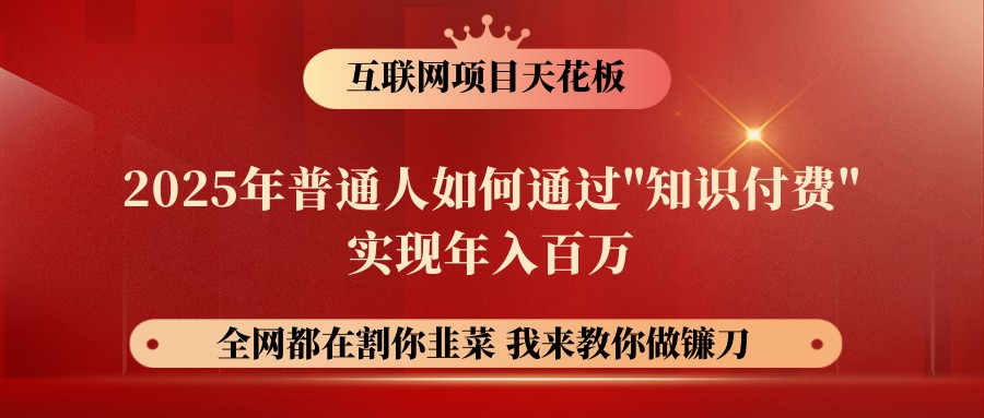 网创项目终点站-镰刀训练营超级IP合伙人，25年普通人如何通过“知识付费”年入百万-中创项目网