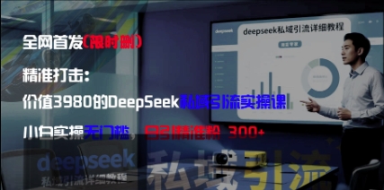 精准打击：价值3980的DeepSeek私域引流实操课，小白实操无门槛，日引精准粉300+-中创项目网