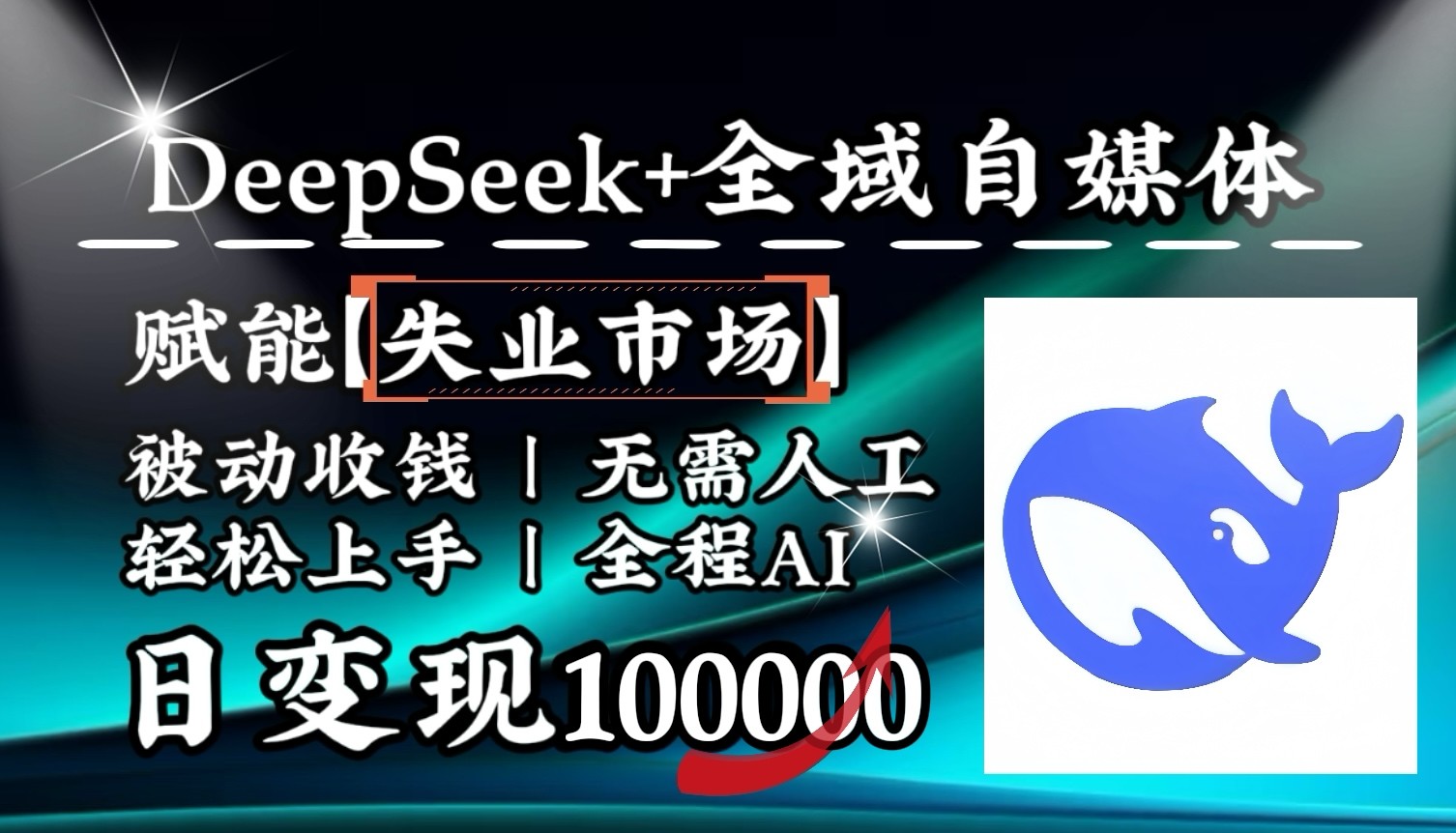 降维打击，DeepSeek+失业市场，全自动操作，结合人人刚需，单月利润轻松破100000＋-中创项目网