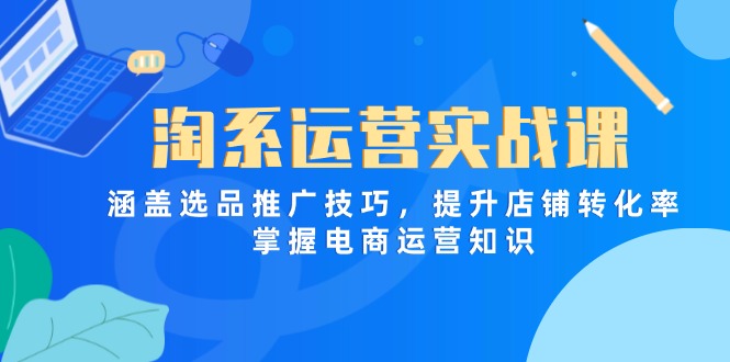淘系运营实战课，涵盖选品推广技巧，提升店铺转化率，掌握电商运营知识-中创项目网