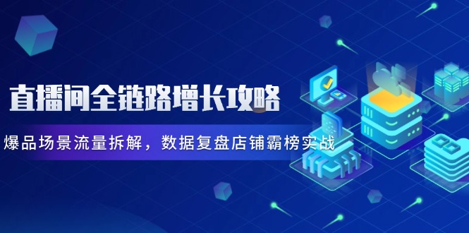 直播间全链路增长攻略，爆品场景流量拆解，数据复盘店铺霸榜实战-中创项目网