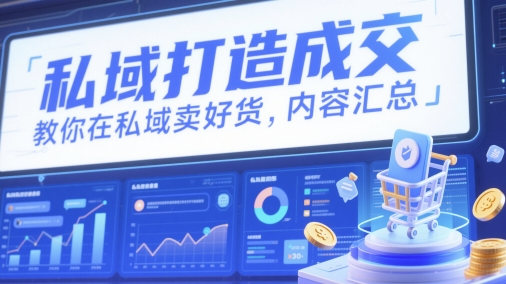 私域打造成交，教你在私域卖好货，内容汇总-中创项目网