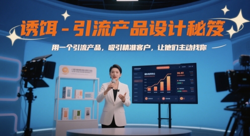 诱饵-引流产品设计秘笈，用一个引流产品，吸引精准客户，让他们主动找你-中创项目网