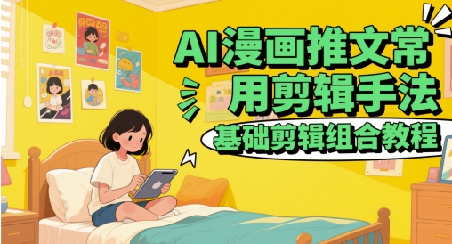 AI漫画推文常用剪辑手法，基础剪辑组合教程-中创项目网