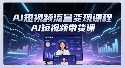 Ai短视频流量变现课程，Ai短视频带货课-中创项目网