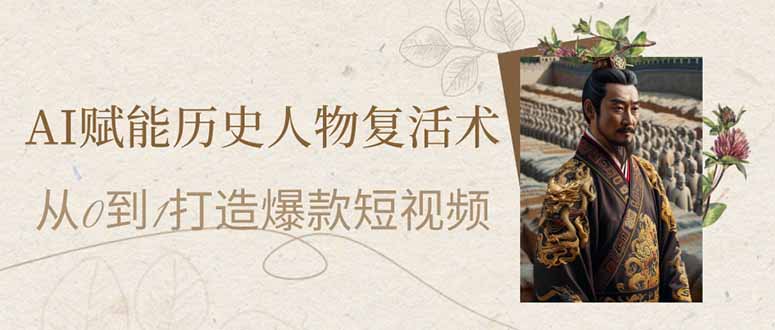 AI赋能历史人物复活术：从0到1打造爆款短视频-中创项目网
