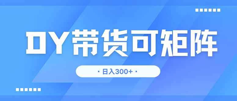DY带货，日入300＋矩阵无上限-中创项目网