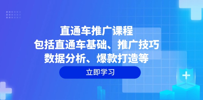 直通车推广课程：包括直通车基础、推广技巧、数据分析、爆款打造等-中创项目网