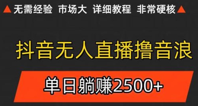 抖音无人直播6.0 简单无脑可矩阵 每天两小时轻松躺赚500+-中创项目网