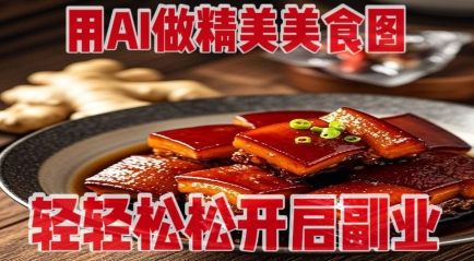 用AI做精美美食图，无需专业设备拍摄，轻轻松松开启副业-中创项目网