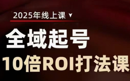 2025全域起号10倍ROI打法课，助你提升直播间的投资回报率-中创项目网