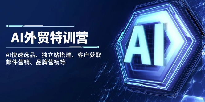 AI外贸特训营：AI快速选品、独立站搭建、客户获取、邮件营销、品牌营销等-中创项目网