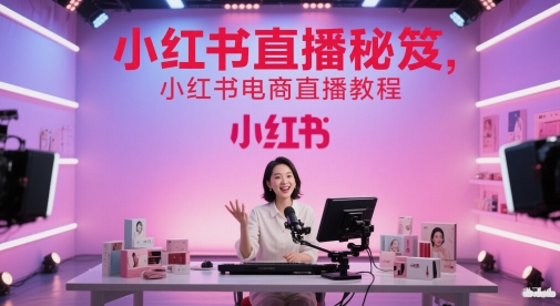 小红书直播秘笈，小红书电商直播教程-中创项目网