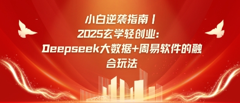小白逆袭指南，2025玄学轻创业：Deepseek大数据+周易算法的融合玩法-中创项目网
