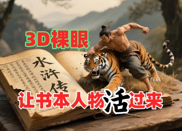 书本人物裸眼3D视频，新的玩法，流量超猛，保姆级教程-中创项目网