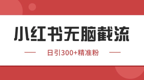 小红书只要你有同行就能获客，独家野路子获客玩法，暴力截流【揭秘】-中创项目网