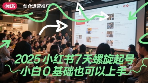 2025小红书7天螺旋起号，小白0基础也可以上手-中创项目网