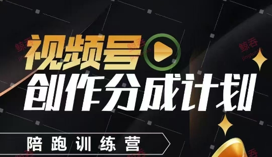 视频号创作分成计划陪跑训练营，手把手教会你如何制作视频，细水长流型项目-中创项目网