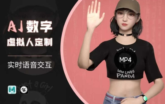 Ai数字人虚拟(智能体)实时语音交互特训营，​自行定制超写实角色AI数字人交互技术-中创项目网