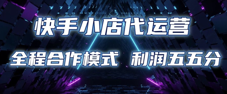 快手小店代运营 限时托管计划 合作模式 利润五五分成【揭秘】-中创项目网