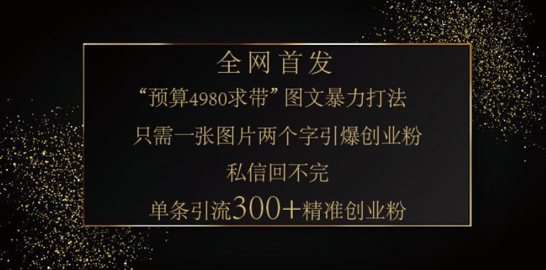 小红书神奇图片引流法，只需一张图，就能单条笔记凭借此方法，轻松引流 300 + 精准创业粉-中创项目网