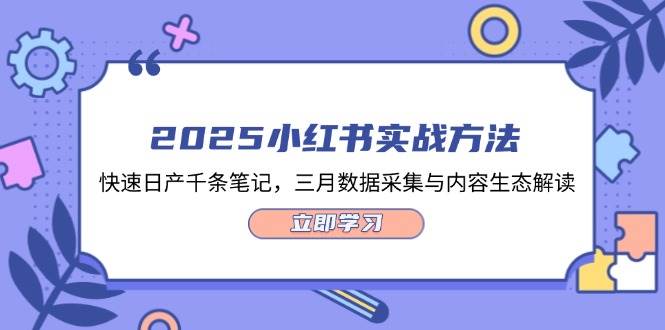 2025小红书实战方法，快速日产千条笔记，三月数据采集与内容生态解读-中创项目网