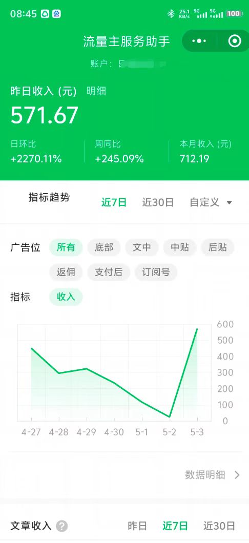 最新公众号托管躺赚项目，操作简单，只需复制粘贴，小白每天花五分钟，…-中创项目网