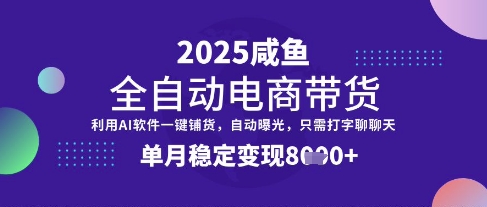 全网首发【闲鱼全自动电商带货】三年磨一剑，一朝露锋芒，单月稳定变现8k+【揭秘】-中创项目网