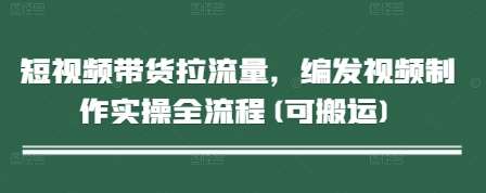 短视频带货拉流量，编发视频制作实操全流程(可搬运)-中创项目网