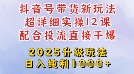 2025全新升级抖音带货玩法，一天纯利四位数，从剪辑到选品再到发布投流，超详细玩法揭秘-中创项目网