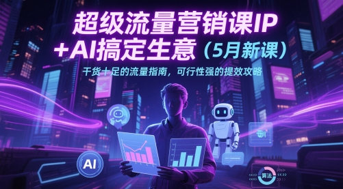 超级流量营销课IP+AI搞定生意(5月新课)干货十足的流量指南，可行性强的提效攻略-中创项目网