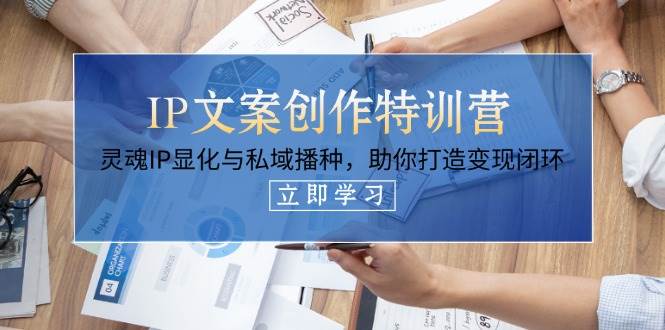 IP文案创作特训营，灵魂IP显化与私域播种，助你打造变现闭环(14节课)-中创项目网
