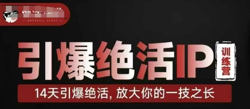 引爆绝活IP训练营，14天引爆绝活，放大你的一技之长-中创项目网