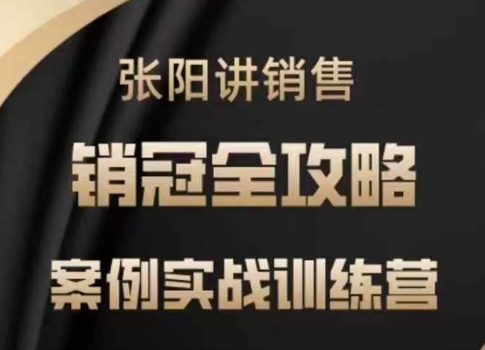 张阳讲销售实战训练营，​案例实战训练，销冠全攻略-中创项目网