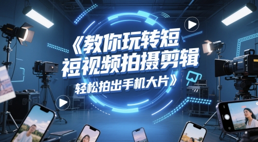 教你玩转短视频拍摄剪辑，轻松拍出手机大片-中创项目网