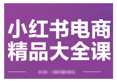 小红书电商精品大全课，快速掌握小红书运营技巧，实现精准引流与爆单目标，轻松玩转小红书电商(更新2月)-中创项目网