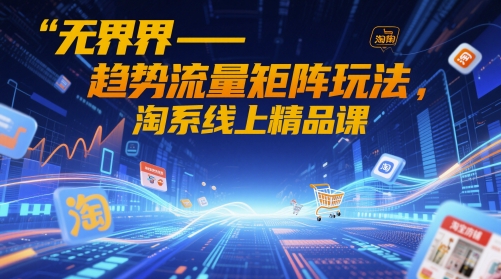 无界-趋势流量矩阵玩法，淘系线上精品课-中创项目网