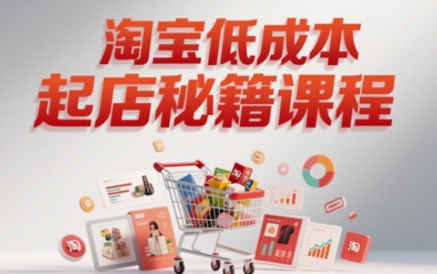 淘宝低成本起店系统课，助你快速起店，实现弯道超车-中创项目网