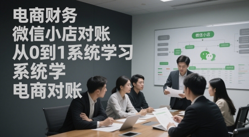 电商财务微信小店对账，从0到1系统学习电商对账-中创项目网