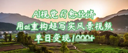 AI视觉疗愈经济：用ai重构超写实风景视频，单日变现多张-中创项目网