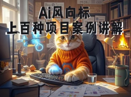 Ai风向标-附100种项目案例玩法-0基础小白到大神ai视频商业应用教学-中创项目网