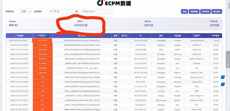 抖音官方小游戏2025全网最新玩法，暴利赚钱项目，单机日入2000+-中创项目网