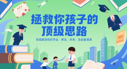 付费文章：拯救你孩子的顶级思路，彻底聊透他的学业、事业、未来，含金量满满-中创项目网