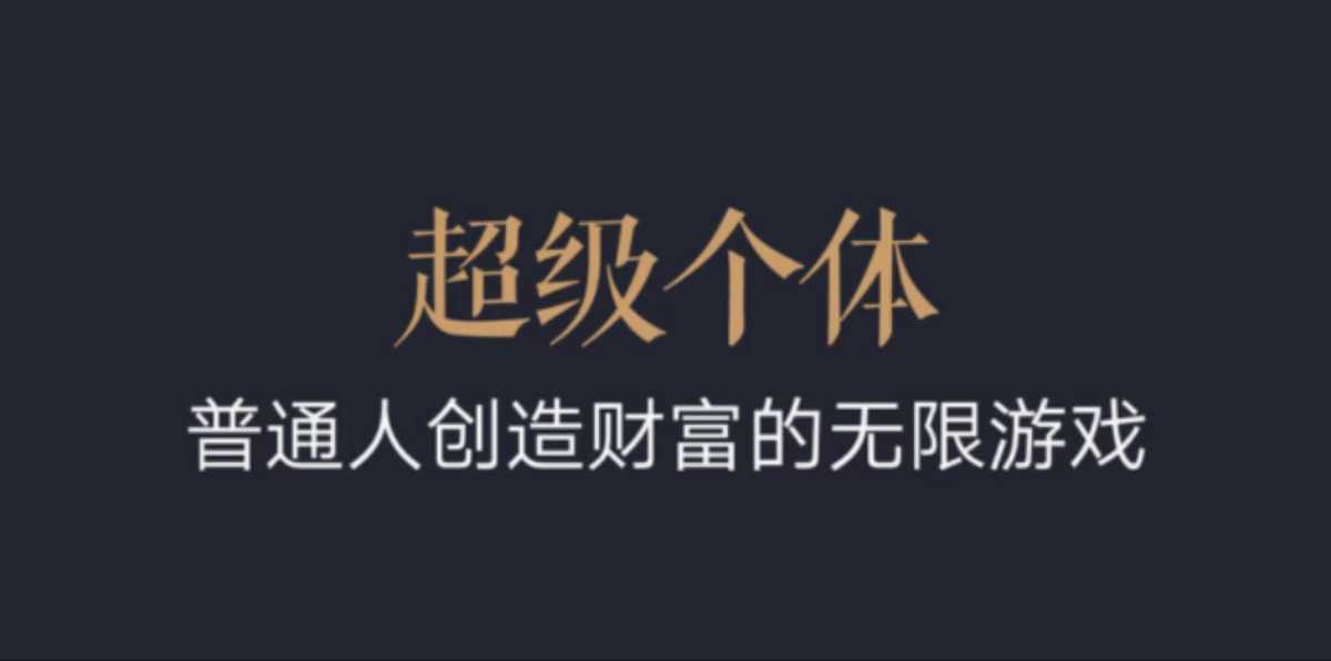 超级个体：2024-2025翻盘指南，普通人创造财富的无限游戏-中创项目网