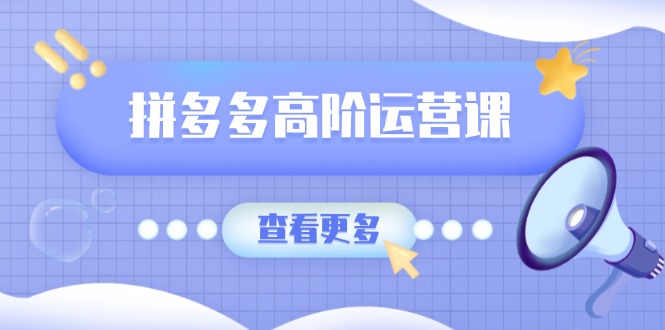 拼多多高阶运营课：极致群爆款玩法，轻付费无尽复制，打造单品爆款之路-中创项目网