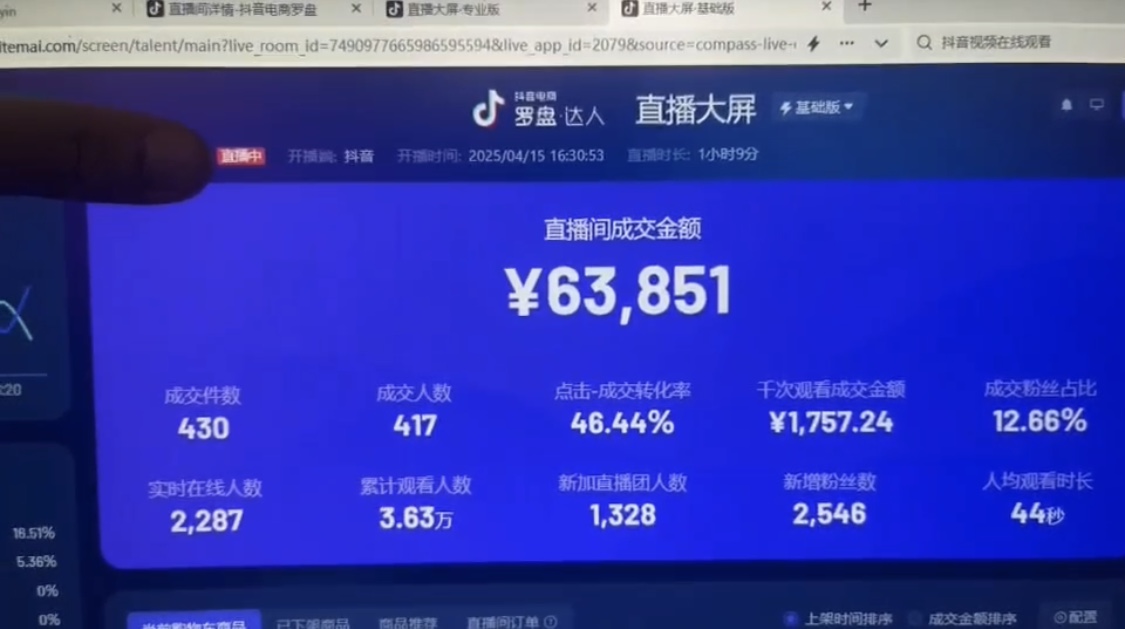 抖音破价直播，靠不露脸读稿子， 日入多张，100%起号-中创项目网