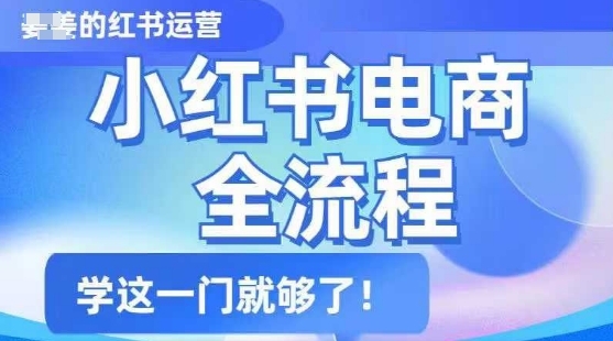 小红书电商全流程，精简易懂，从入门到精通，学这一门就够了-中创项目网
