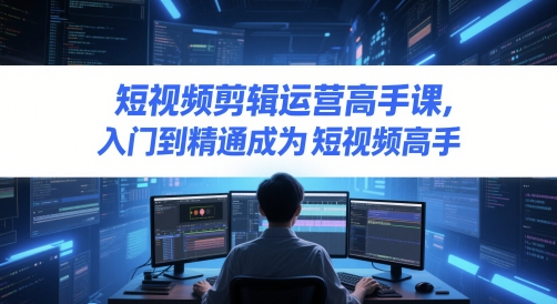 短视频剪辑运营高手课，入门到精通成为短视频高手-中创项目网